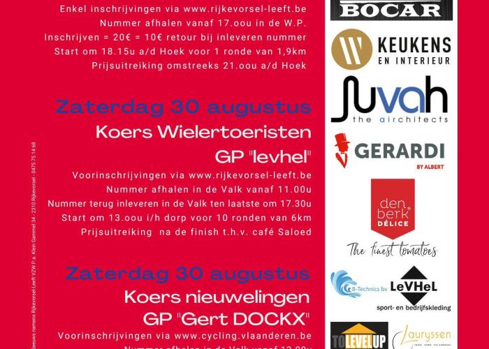 GP Gert Dockx voor nieuwelingen Rijkevorsel Kermis © Rijkevorsel-Leeft vzw
