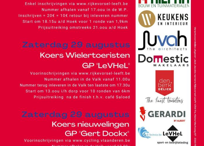 GP Gert Dockx voor nieuwelingen Rijkevorsel Kermis © Rijkevorsel-Leeft vzw