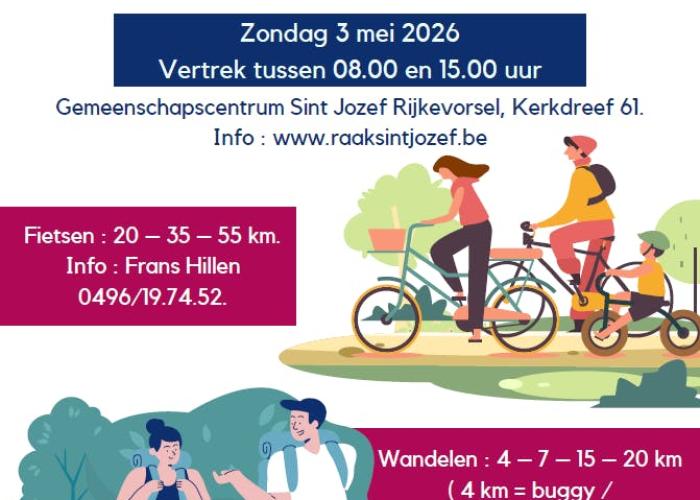 Raak Sint-Jozef Rijkevorsel - Cementzakken wandelen en fietsen © RAAK Sint-Jozef