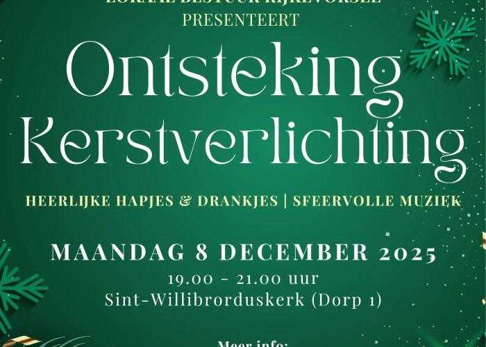 Ontsteking van de Kerstverlichting © lokaal bestuur Rijkevorsel