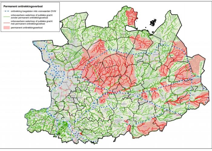 Permanente onttrekkingsverboden in de provincie Antwerpen vanaf 1 januari 2022